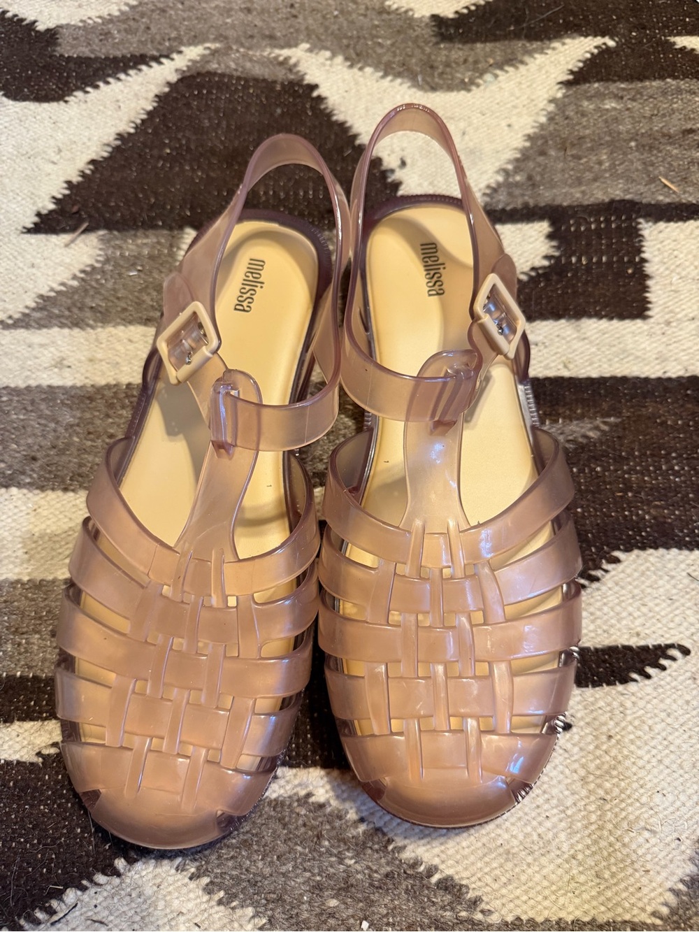 Melissa Possession Transparent Jelly Sandals in Amber 11 NEW - Picture 4 of 8